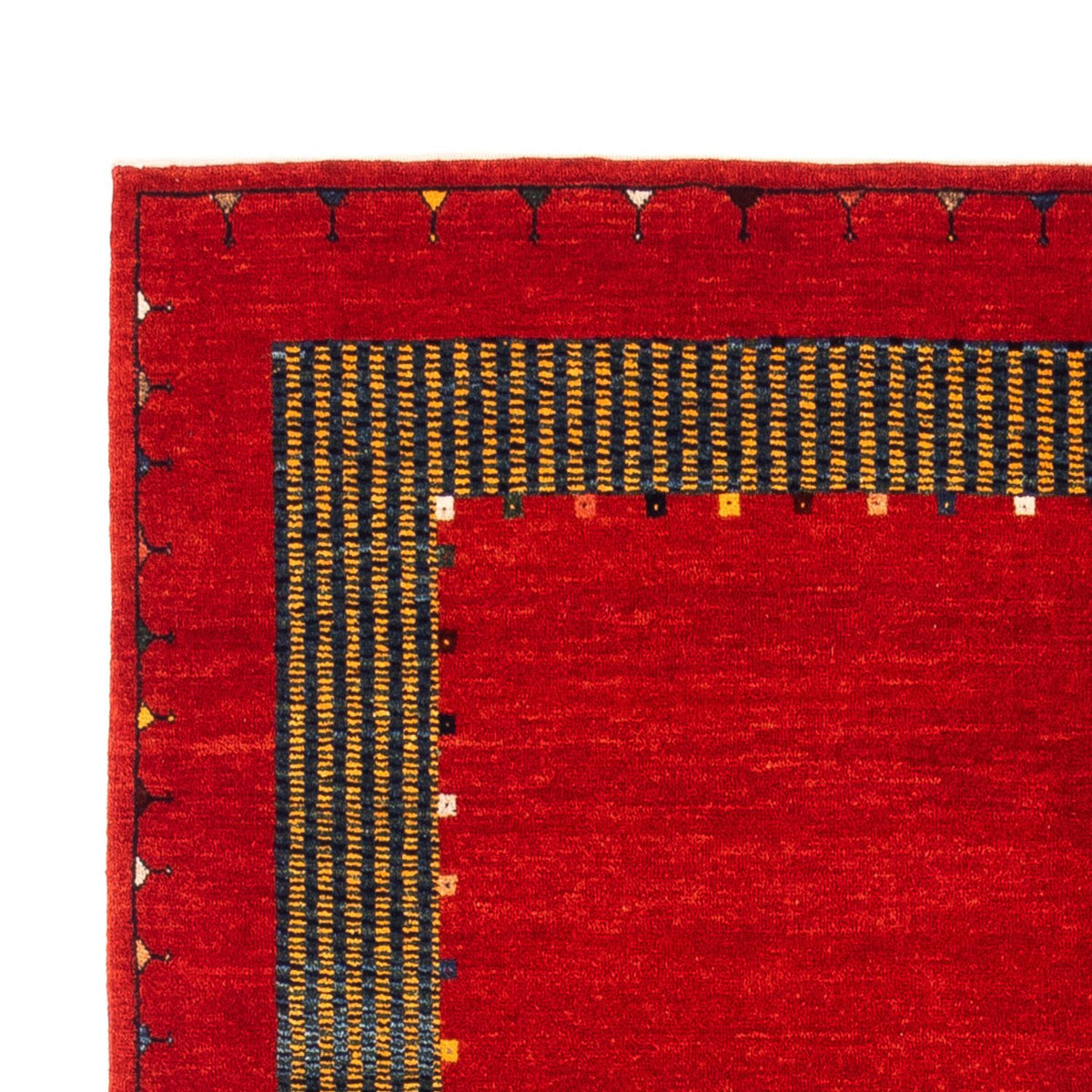 Gabbeh Persisch Teppich 122x185cm - Perserteppich Wollteppich - rot