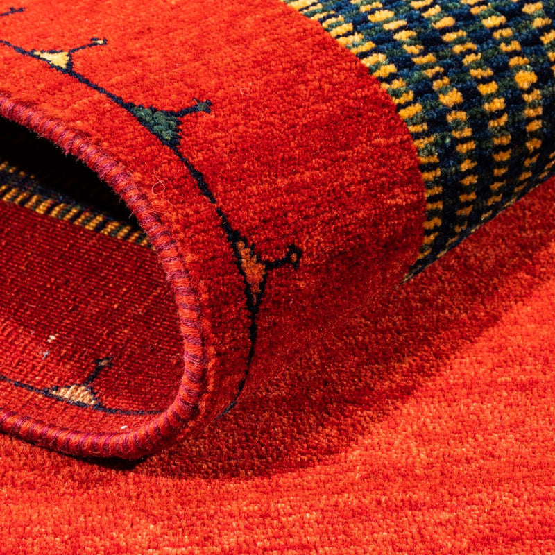 Gabbeh Persisch Teppich 122x185cm - Perserteppich Wollteppich - rot