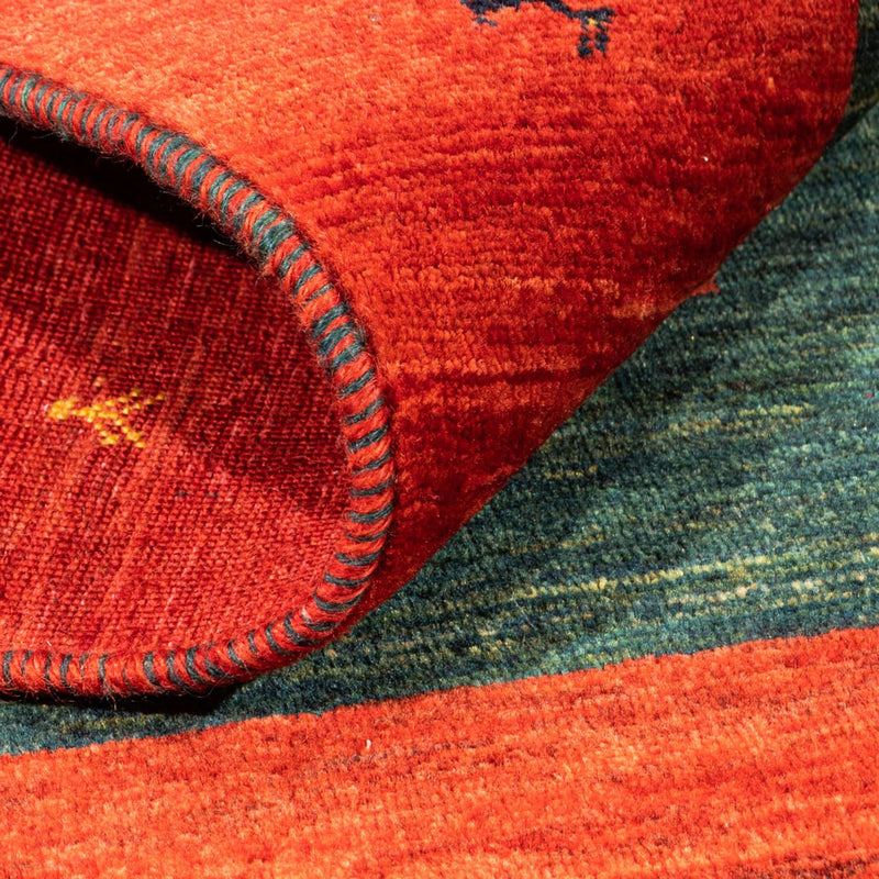 Gabbeh Persisch Teppich 78x122cm - Perserteppich Wollteppich - rot