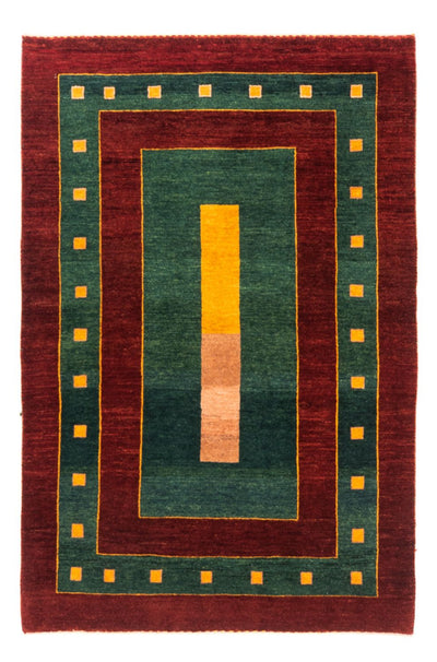 Gabbeh Persisch Teppich 106x156cm - Perserteppich Wollteppich - grün