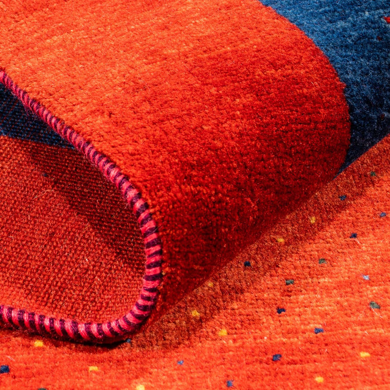 Gabbeh Persisch Teppich 103x158cm - Perserteppich Wollteppich - rot
