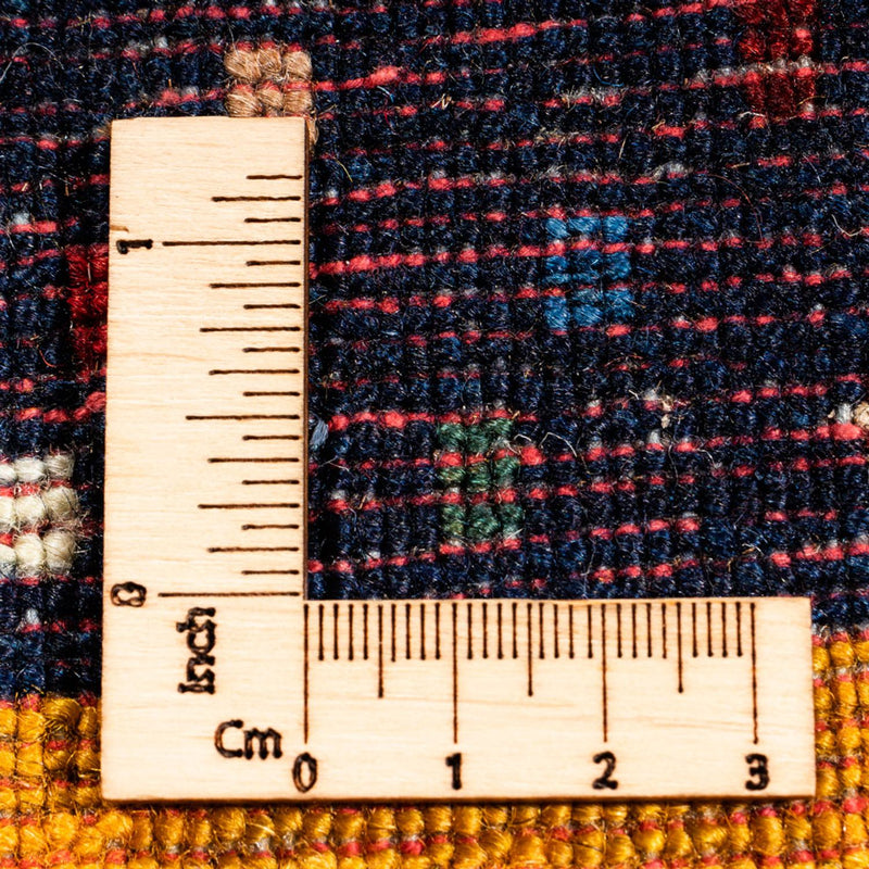 Gabbeh Persisch Teppich 132x180cm - Perserteppich Wollteppich - gold