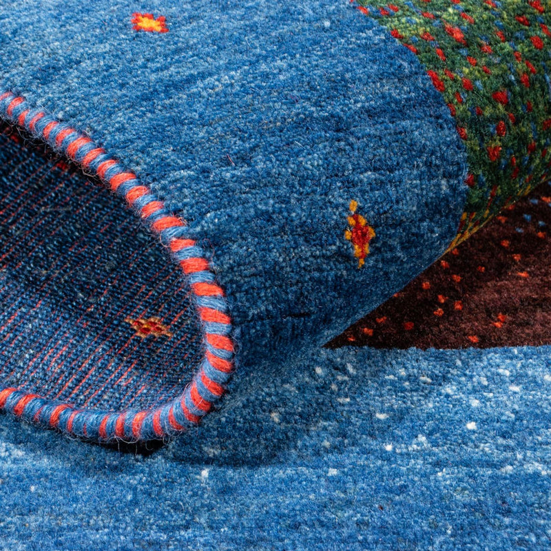 Gabbeh Persisch Teppich 82x120cm - Perserteppich Wollteppich - mehrfarbig