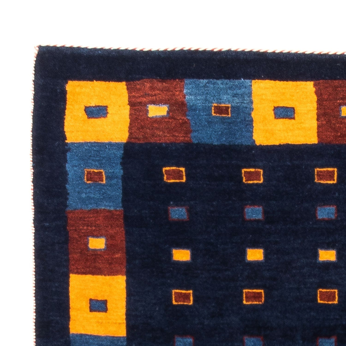 Gabbeh Persisch Teppich 102x152cm - Perserteppich Wollteppich - dunkelblau