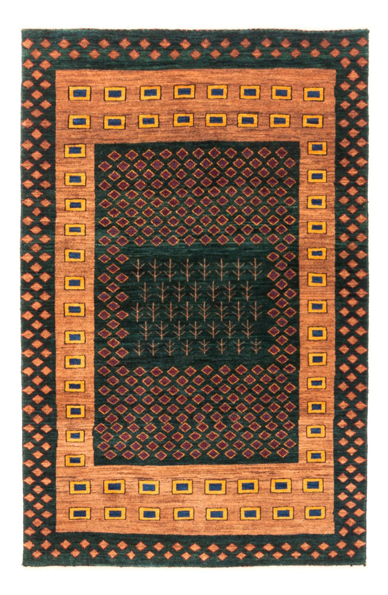 Gabbeh Persisch Teppich 100x146cm - Perserteppich Wollteppich - mehrfarbig