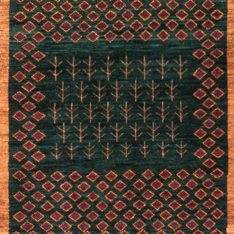 Gabbeh Persisch Teppich 100x146cm - Perserteppich Wollteppich - mehrfarbig
