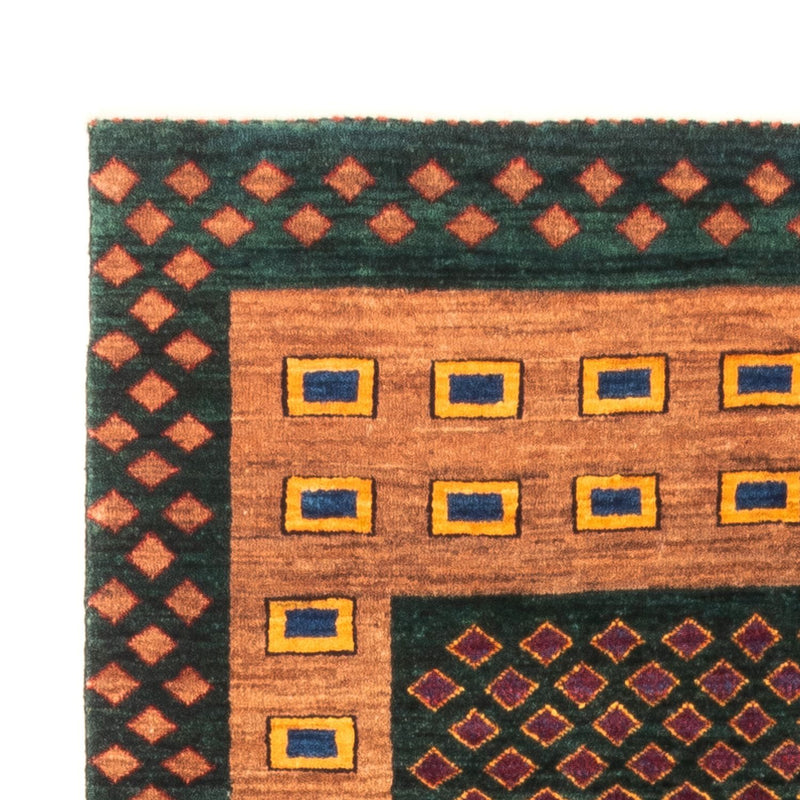 Gabbeh Persisch Teppich 100x146cm - Perserteppich Wollteppich - mehrfarbig