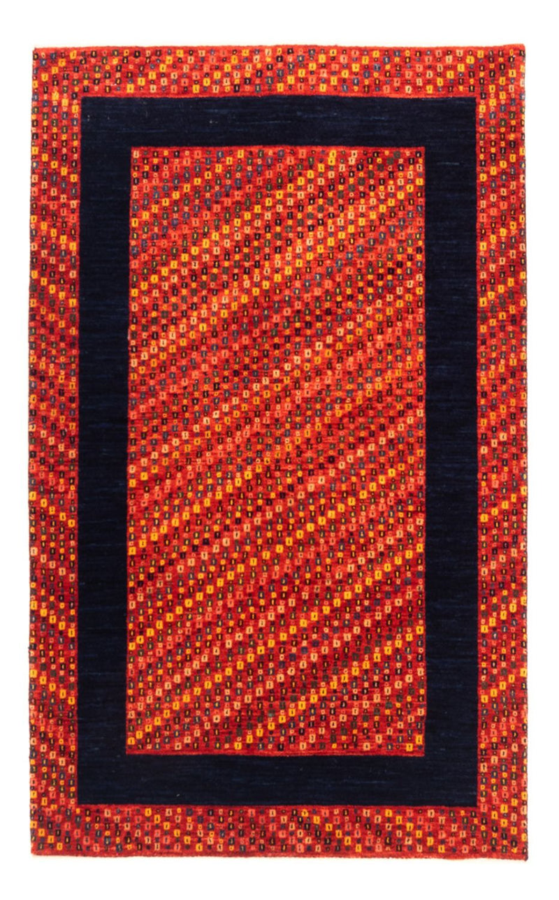 Gabbeh Persisch Teppich 98x155cm - Perserteppich Wollteppich - rot