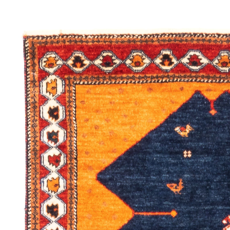 Gabbeh Persisch Teppich 103x164cm - Perserteppich Wollteppich - dunkelblau