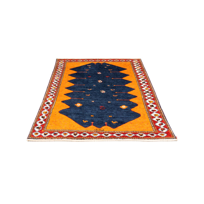 Gabbeh Persisch Teppich 103x164cm - Perserteppich Wollteppich - dunkelblau