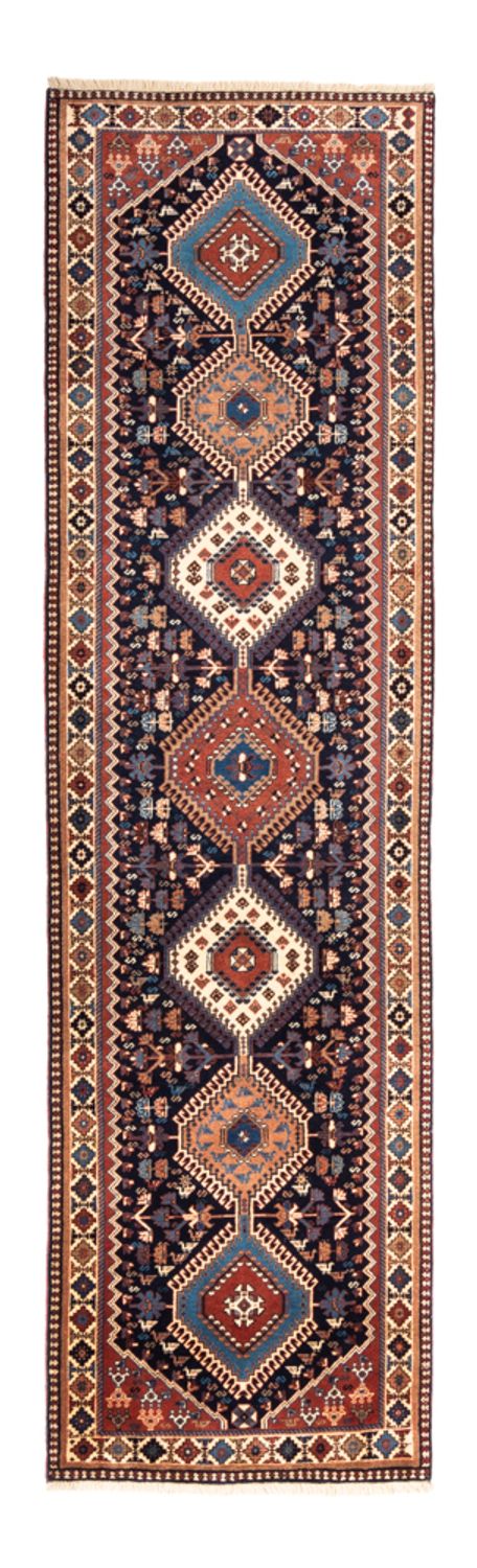 Yalameh Teppich 80x290cm - Perserteppich - dunkelblau