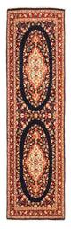 Ghom Teppich 63x217cm - Perserteppich - dunkelblau