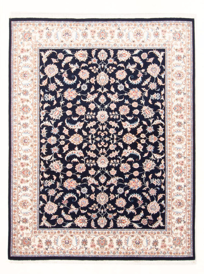 Täbriz - 50 Raj Teppich 147x203cm - Perserteppich - dunkelblau