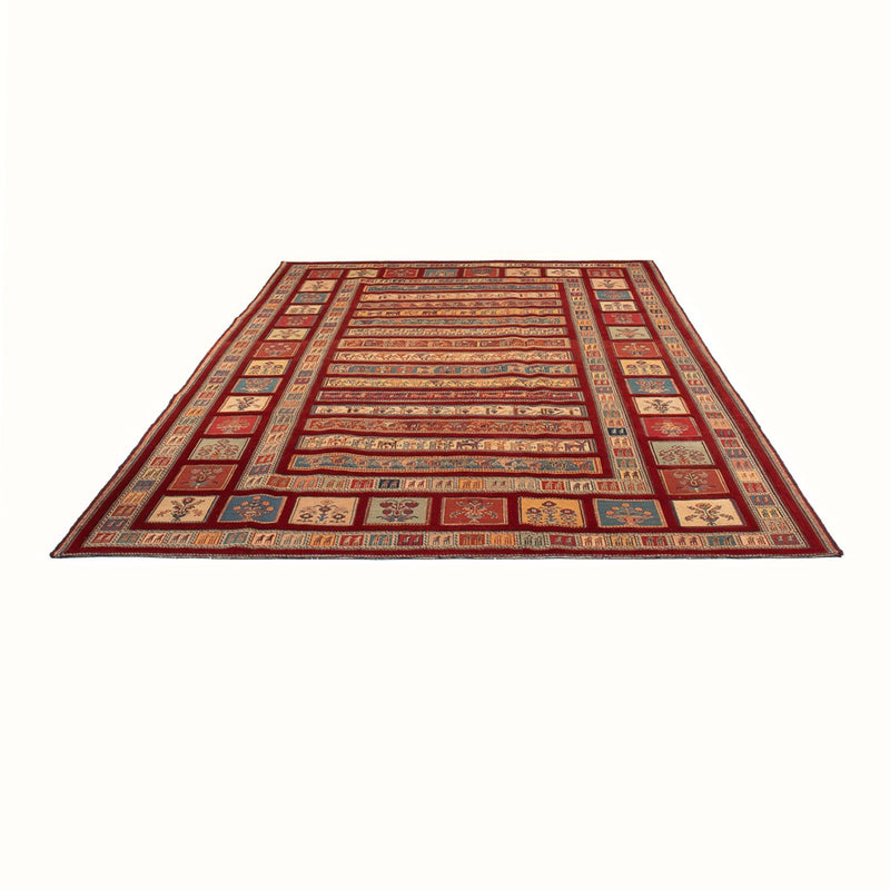 Kelim Fars Teppich 211x297cm - mehrfarbig