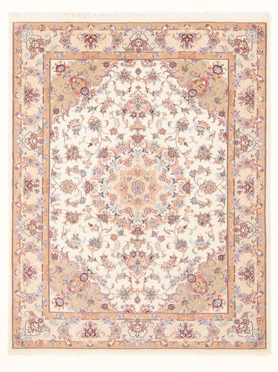 Täbriz - 50 Raj Teppich 147x195cm - Perserteppich - creme