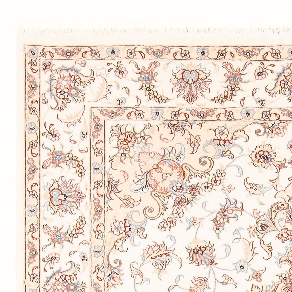 Täbriz - 50 Raj Teppich 150x198cm - Perserteppich - creme