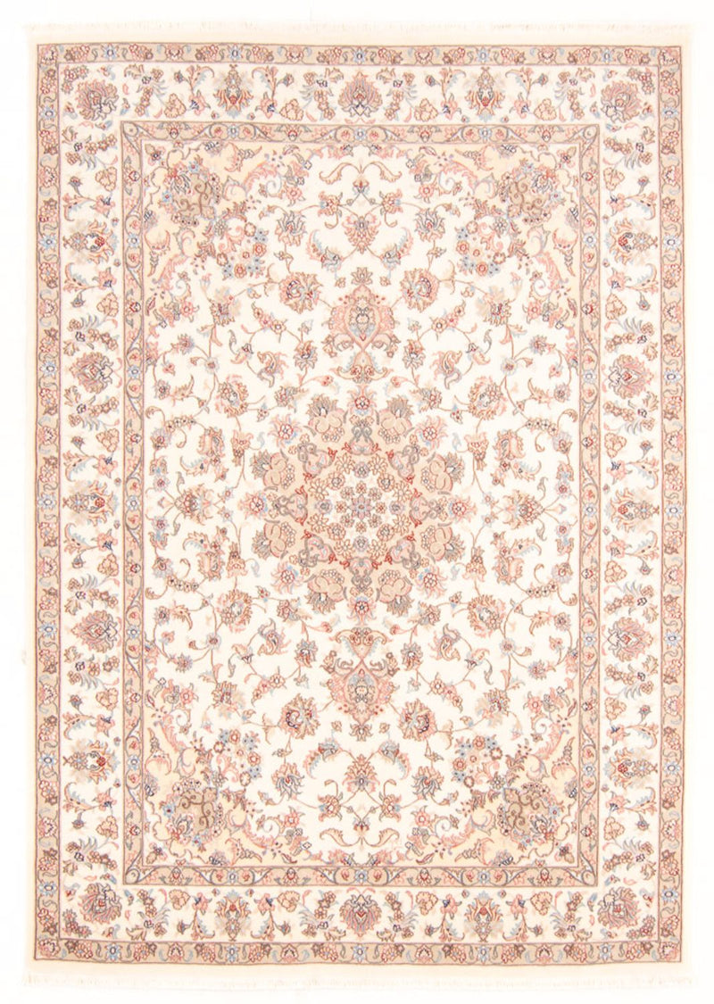 Täbriz - 50 Raj Teppich 166x230cm - Perserteppich - creme