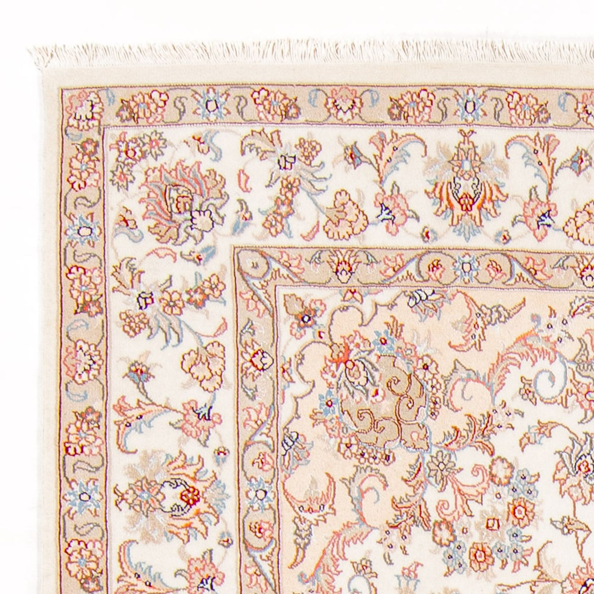 Täbriz - 50 Raj Teppich 166x230cm - Perserteppich - creme