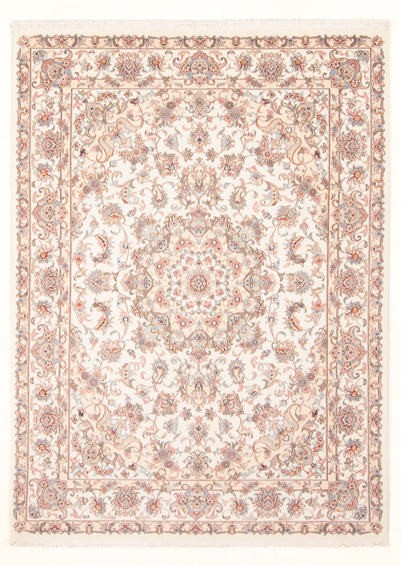 Täbriz - 50 Raj Teppich 150x205cm - Perserteppich - creme