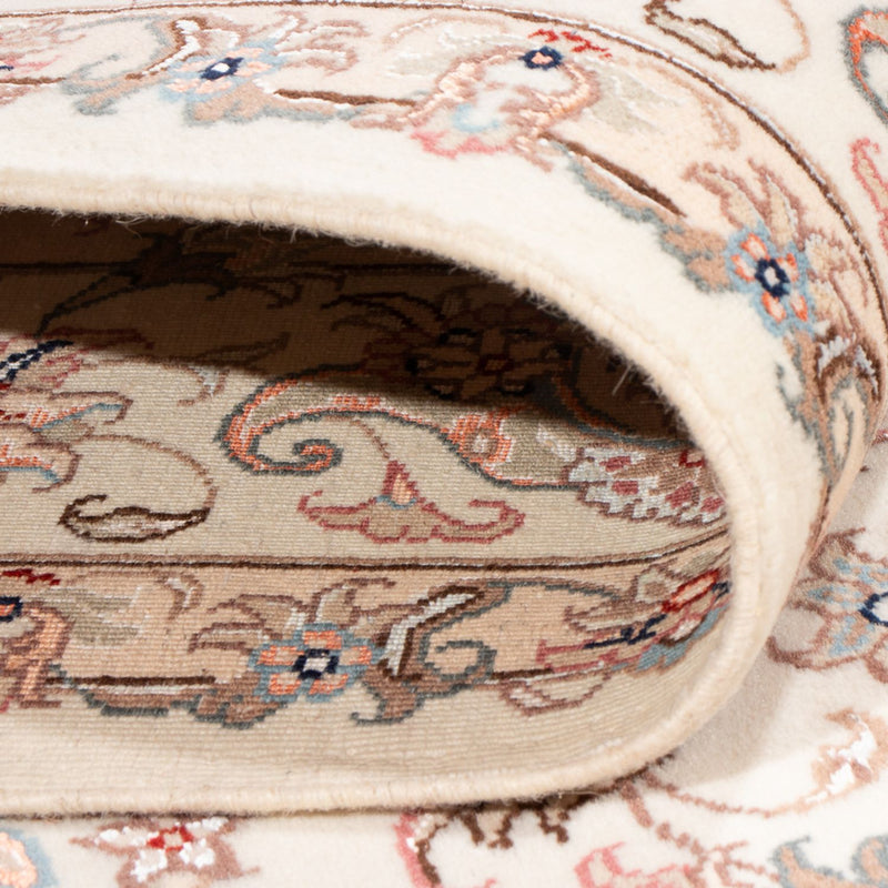 Täbriz - 50 Raj Teppich 150x205cm - Perserteppich - creme