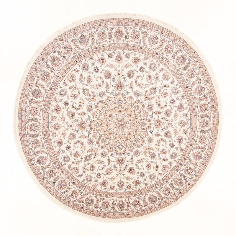 Täbriz - 50 Raj Teppich 250x250cm - Perserteppich - creme