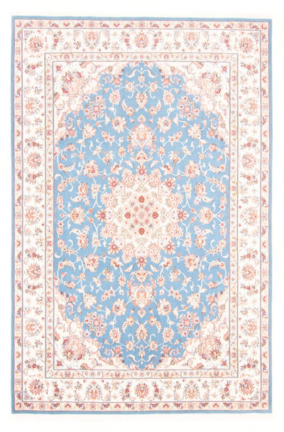 Täbriz - 50 Raj Teppich 168x244cm - Perserteppich - hellblau