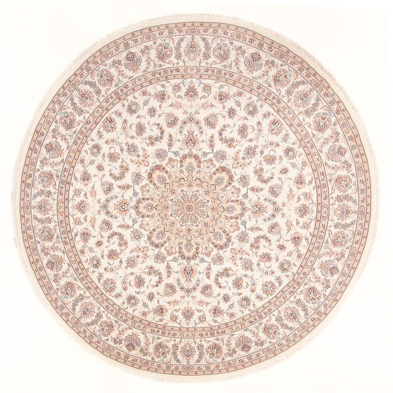 Täbriz - 50 Raj Teppich 248x248cm - Perserteppich - creme