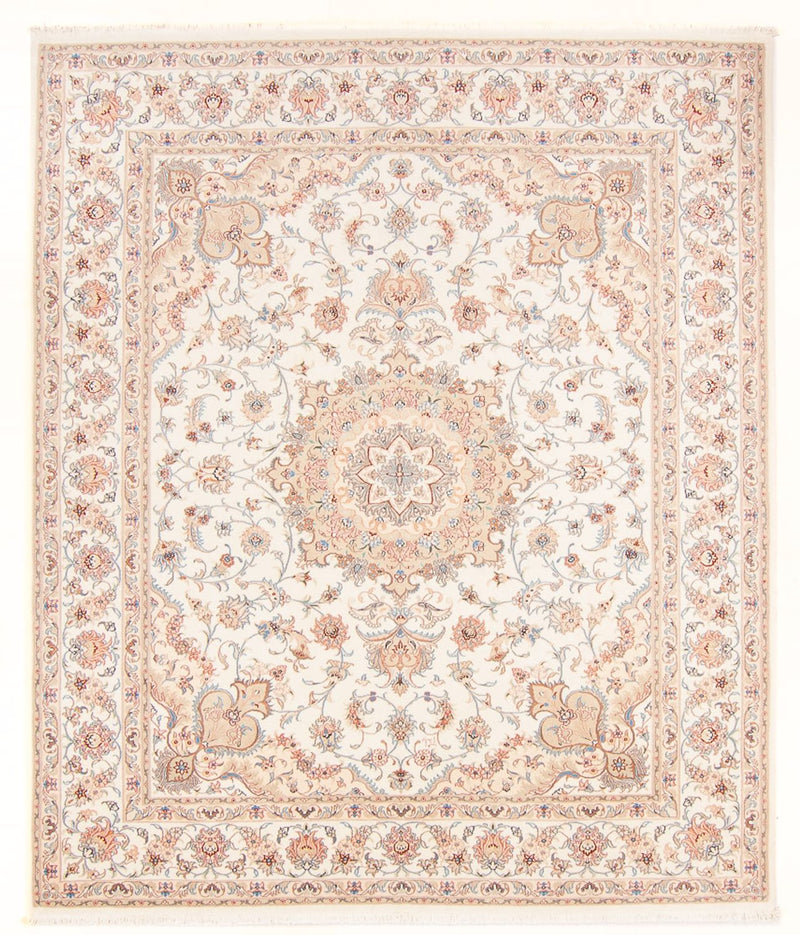 Täbriz - 50 Raj Teppich 198x243cm - Perserteppich - creme