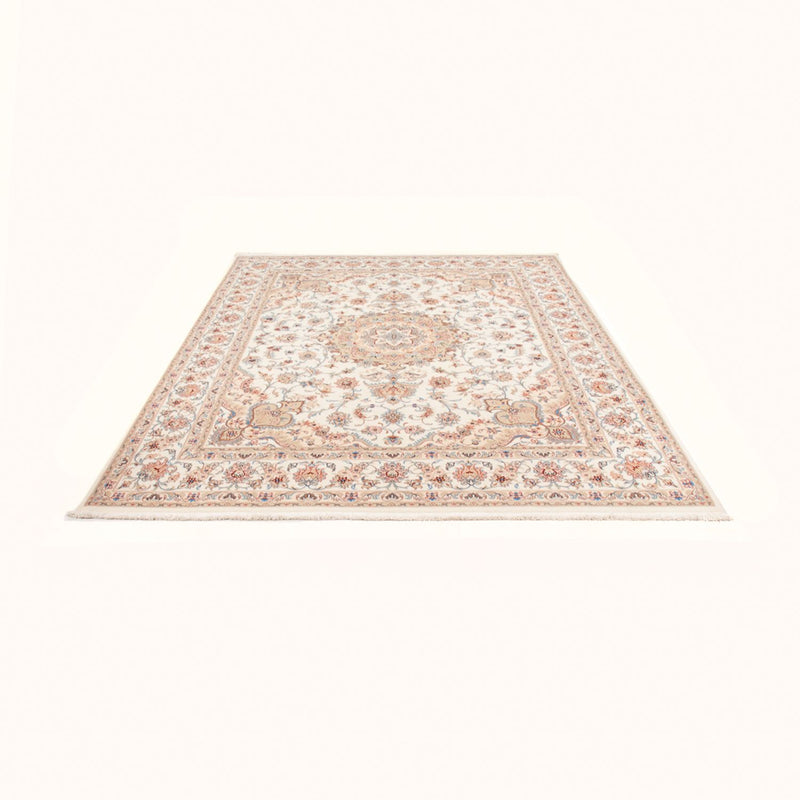 Täbriz - 50 Raj Teppich 198x243cm - Perserteppich - creme