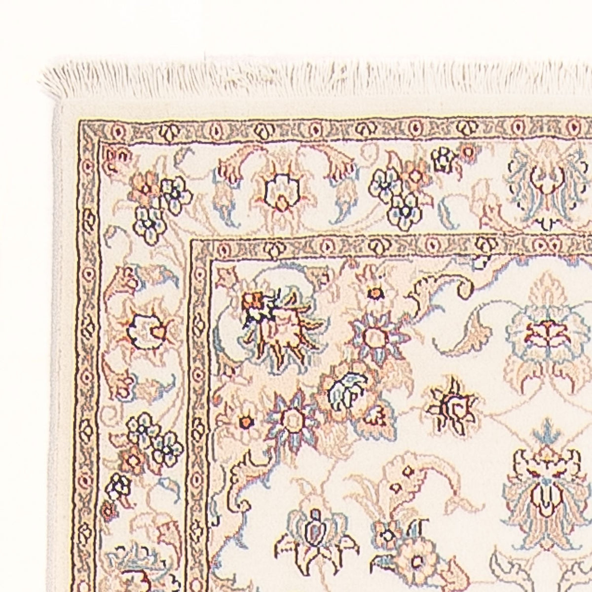 Täbriz - 50 Raj Teppich 80x250cm - Perserteppich - creme