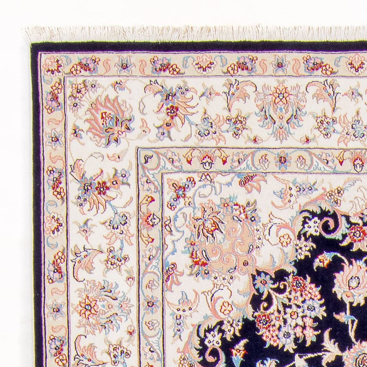 Täbriz - 50 Raj Teppich 168x234cm - Perserteppich - dunkelblau