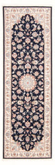 Täbriz - 50 Raj Teppich 81x252cm - Perserteppich - dunkelblau