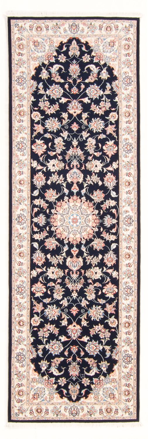 Täbriz - 50 Raj Teppich 81x252cm - Perserteppich - dunkelblau