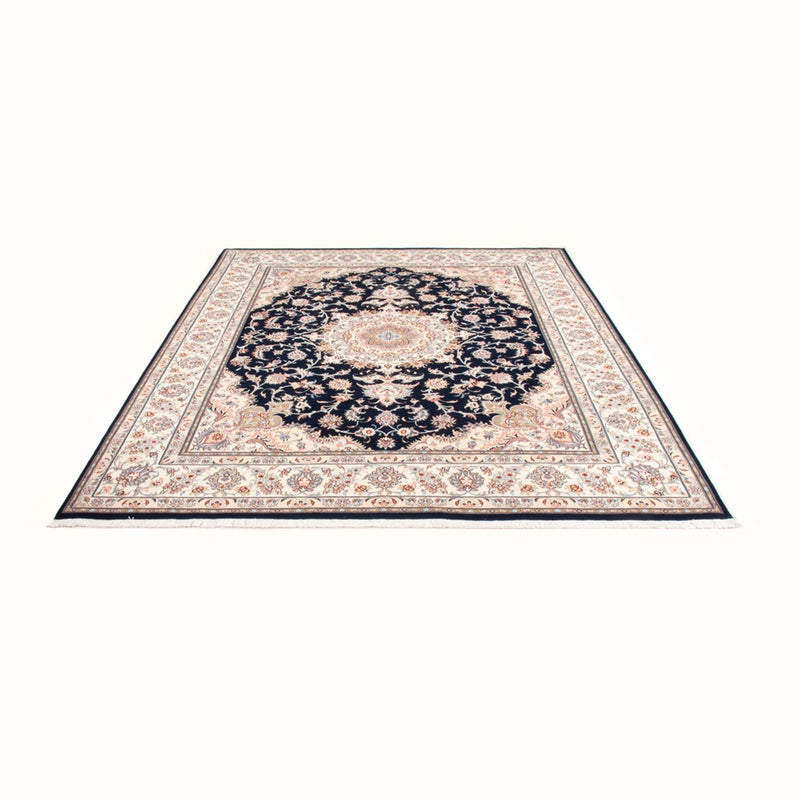 Täbriz - 50 Raj Teppich 200x250cm - Perserteppich - dunkelblau