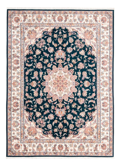 Täbriz - 50 Raj Teppich 168x235cm - Perserteppich - dunkelgrün