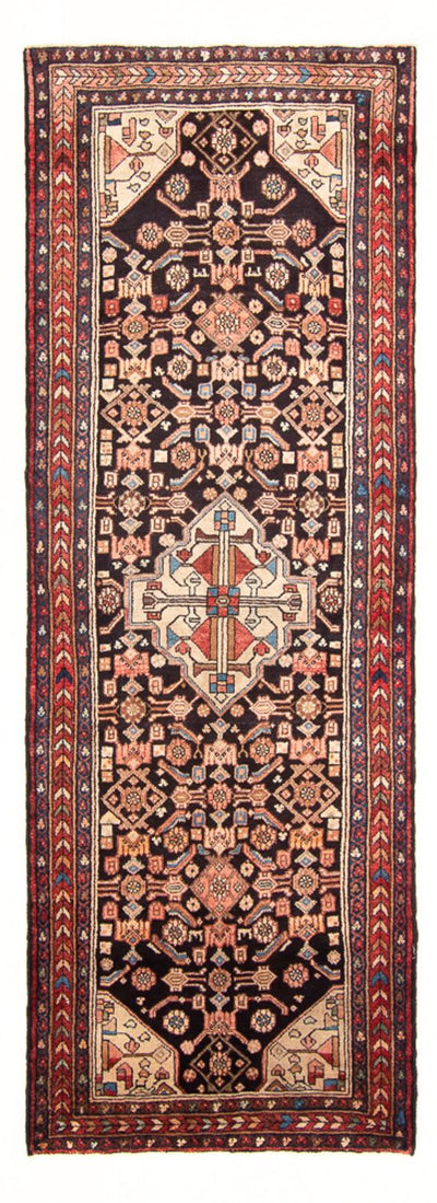 Hamadan Teppich 110x300cm - Perserteppich - dunkelblau