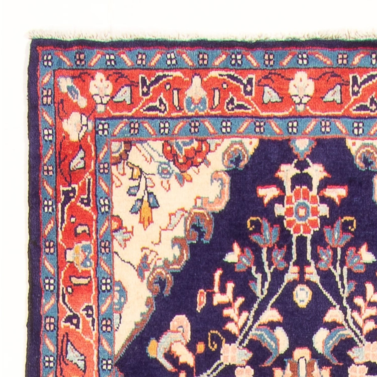 Sarough Teppich 108x323cm - Perserteppich - dunkelblau