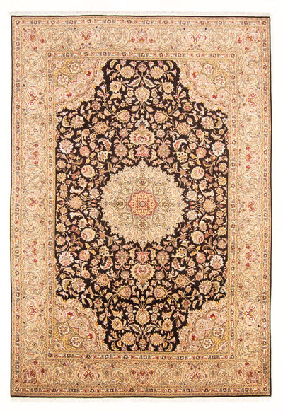 Täbriz - 50 Raj Teppich 196x296cm - Perserteppich - dunkelblau