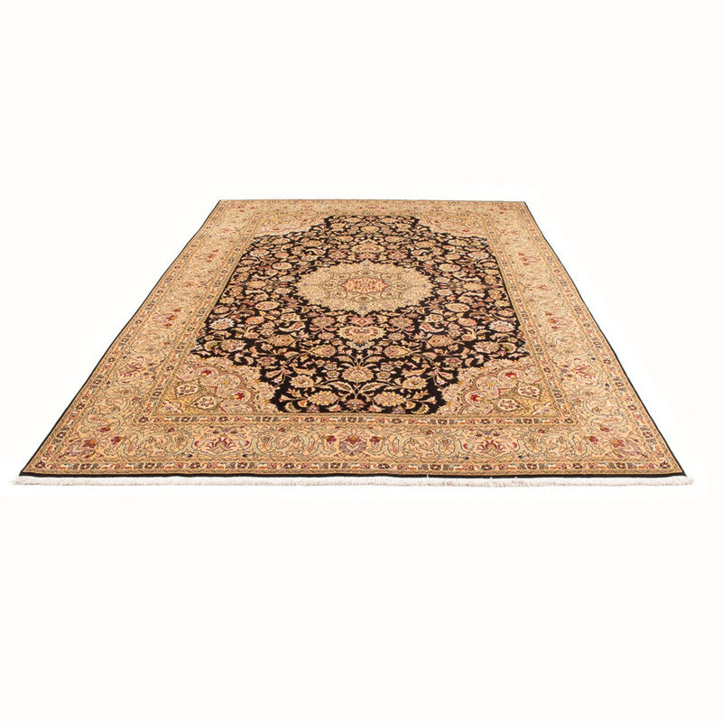 Täbriz - 50 Raj Teppich 196x296cm - Perserteppich - dunkelblau