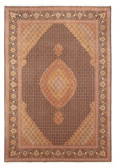 Täbriz - 50 Raj Teppich 198x293cm - Perserteppich - orange