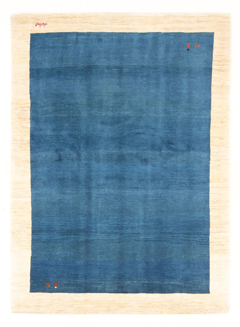 Gabbeh Persisch Teppich 170x239cm - Perserteppich Wollteppich - blau
