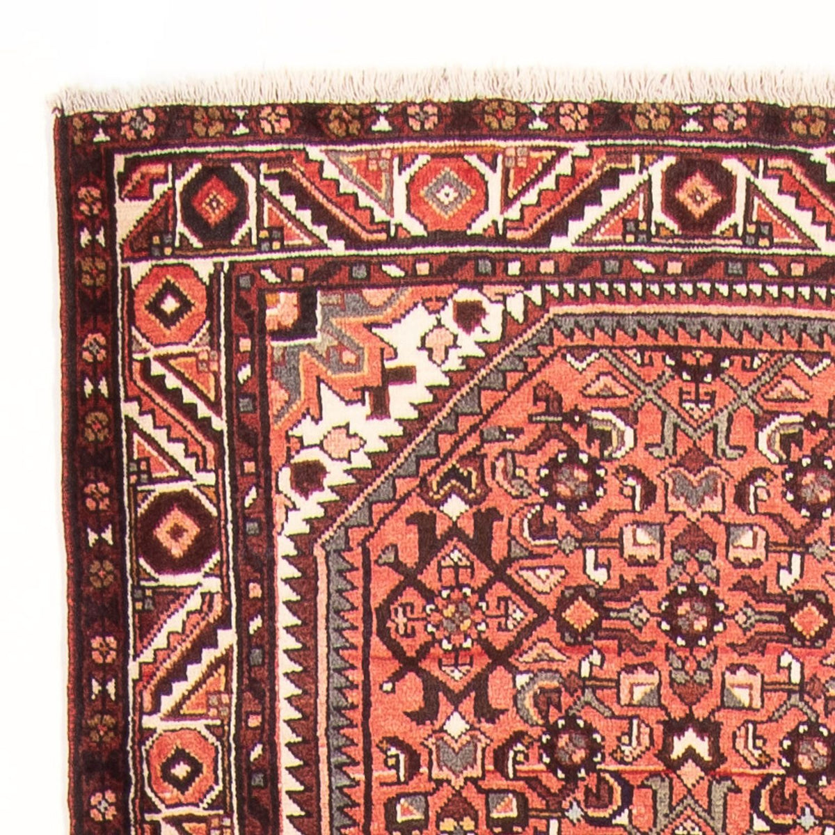 Hamadan Teppich 116x350cm - Perserteppich - rot