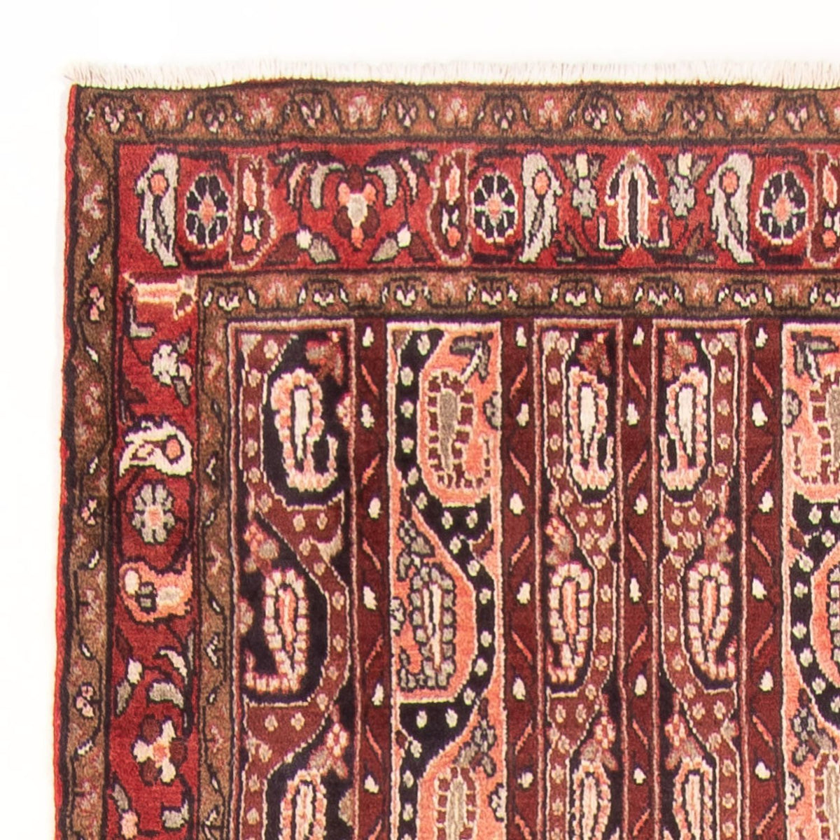Hamadan Teppich 120x378cm - Perserteppich - rot