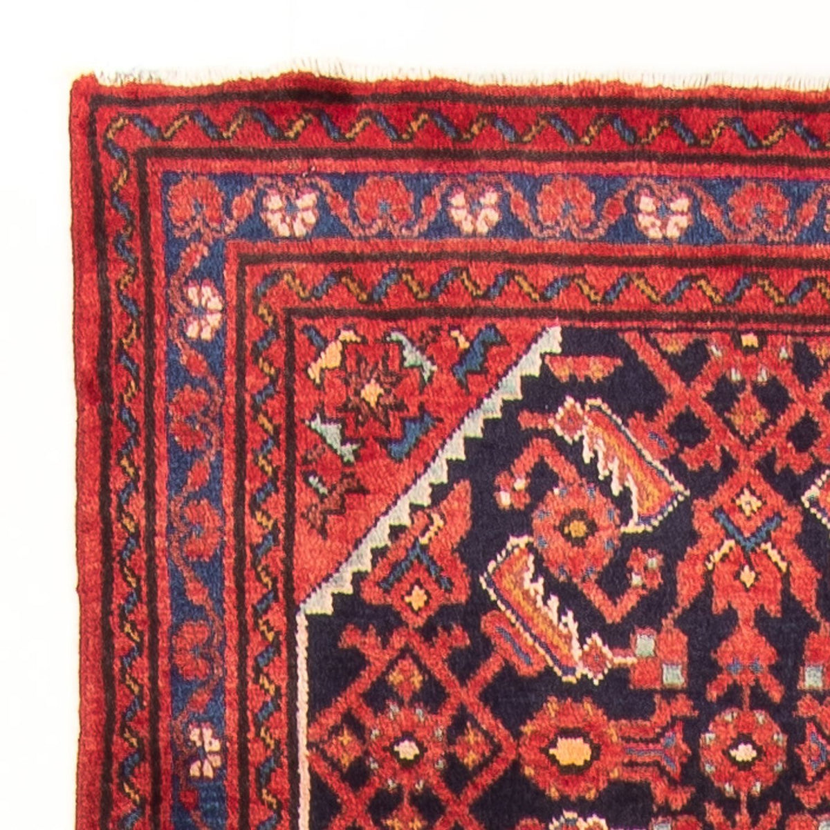 Hamadan Teppich 108x410cm - Perserteppich - dunkelblau
