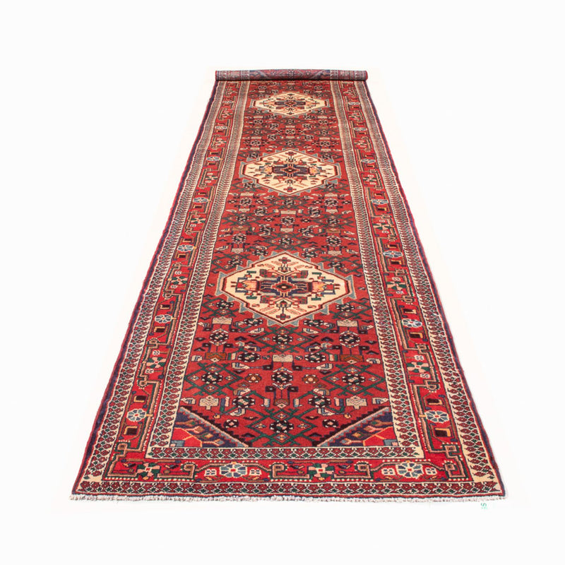 Hamadan Teppich 107x418cm - Perserteppich - rot