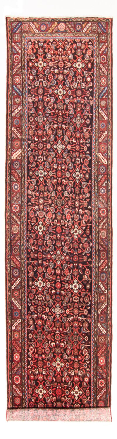 Hamadan Teppich 107x405cm - Perserteppich - dunkelblau