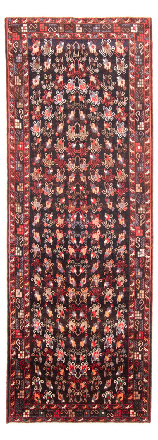 Hamadan Teppich 140x350cm - Perserteppich - dunkelblau