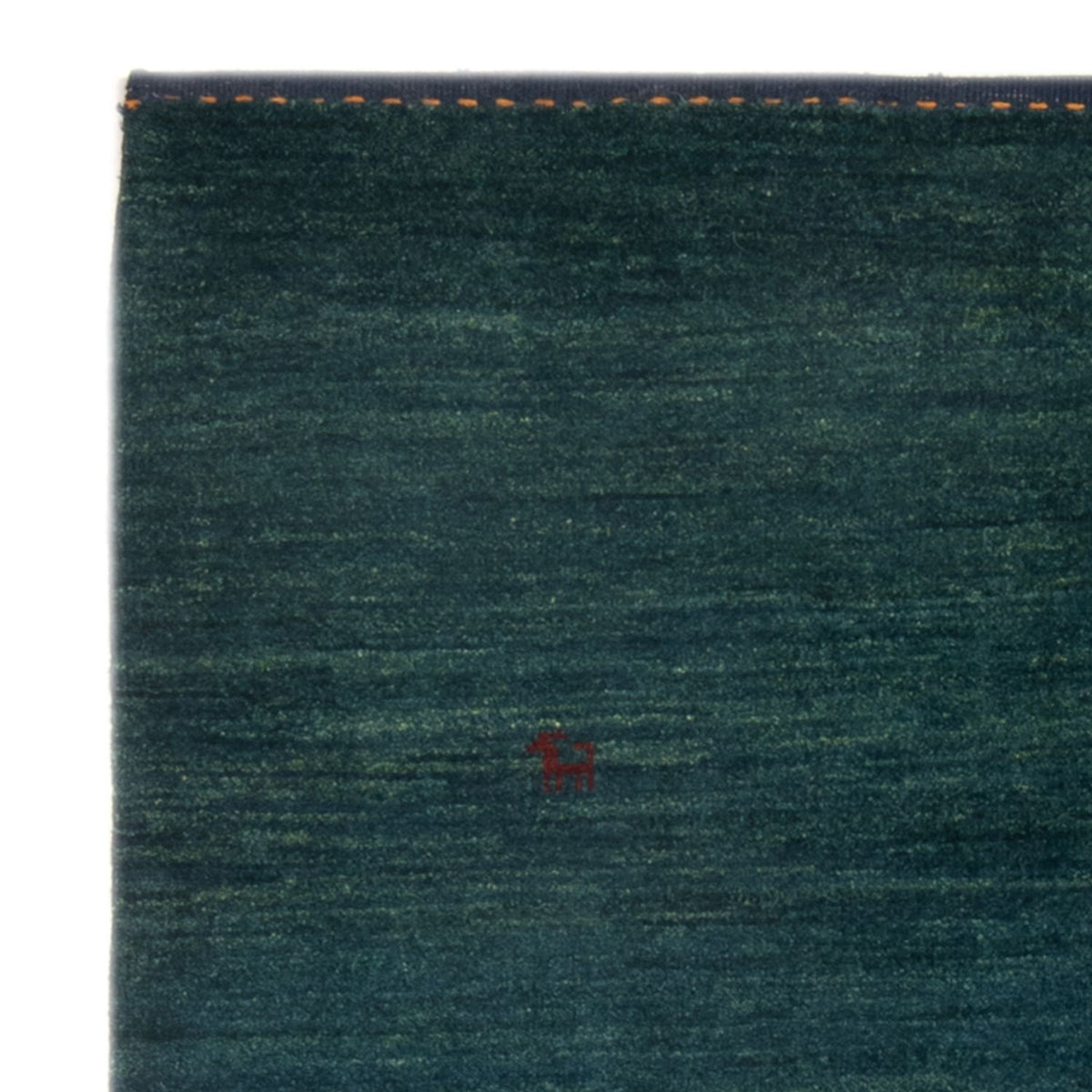 Gabbeh Persisch Teppich 104x160cm - Perserteppich Wollteppich - petrolblau