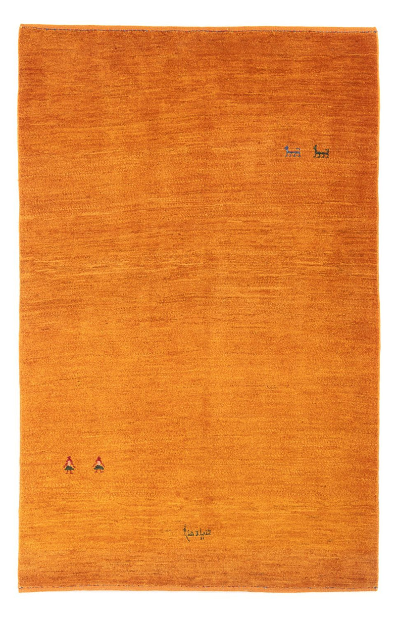 Gabbeh Persisch Teppich 113x167cm - Perserteppich Wollteppich - orange