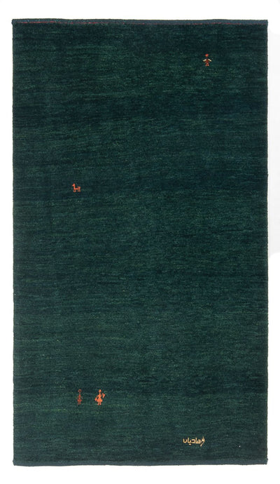 Gabbeh Persisch Teppich 115x178cm - Perserteppich Wollteppich - dunkelgrün